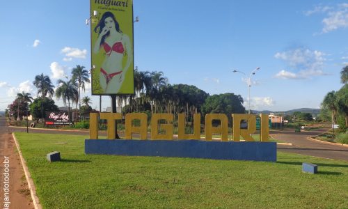 Itaguari - Letreiro na entrada da cidade