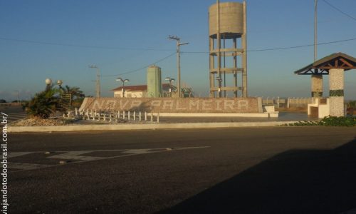 Nova Palmeira - Letreiro na entrada da cidade